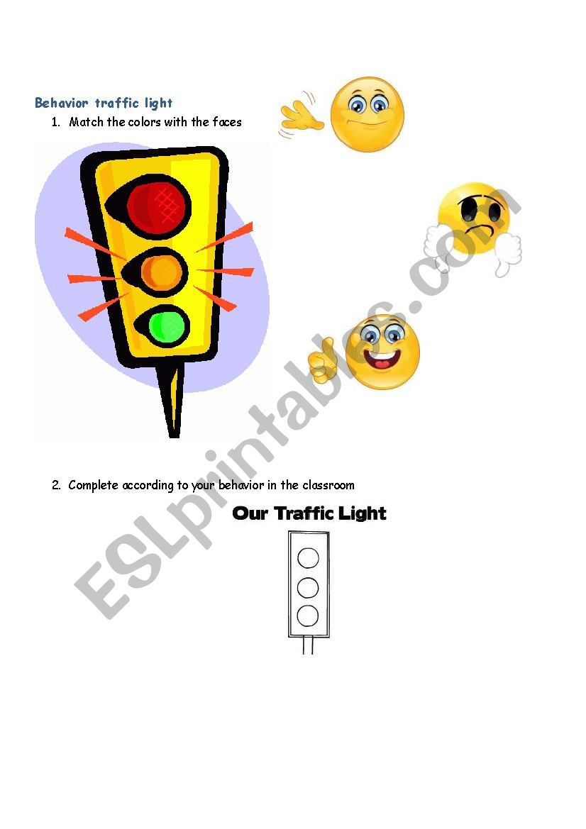 Behavior traffic light!! (7 pages)