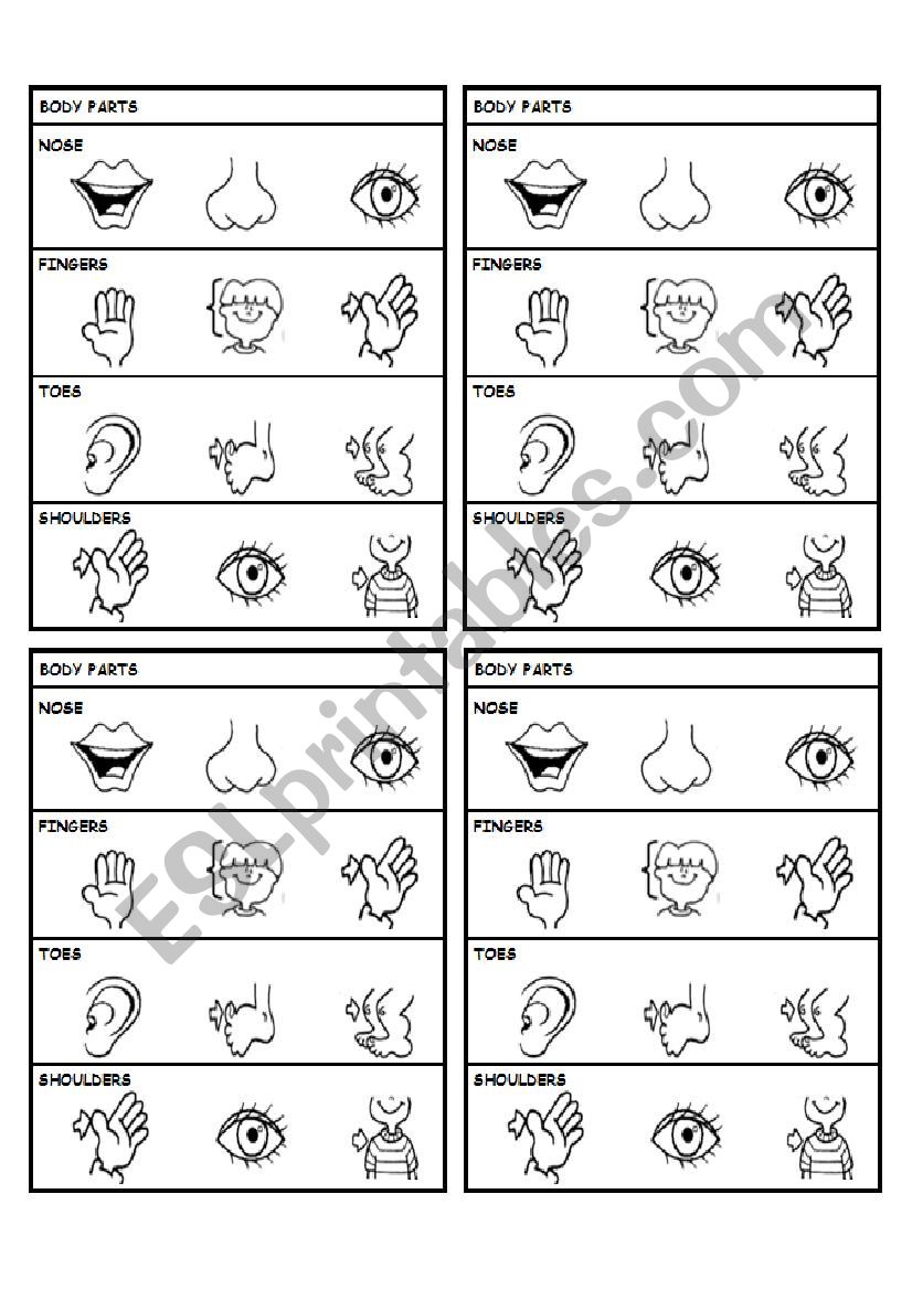 Body Parts worksheet