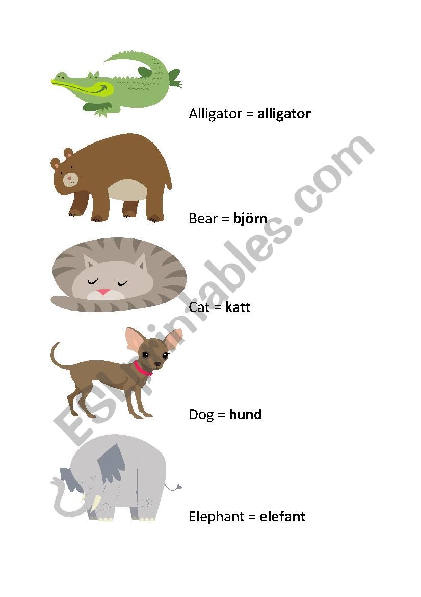 Alphabet animals worksheet