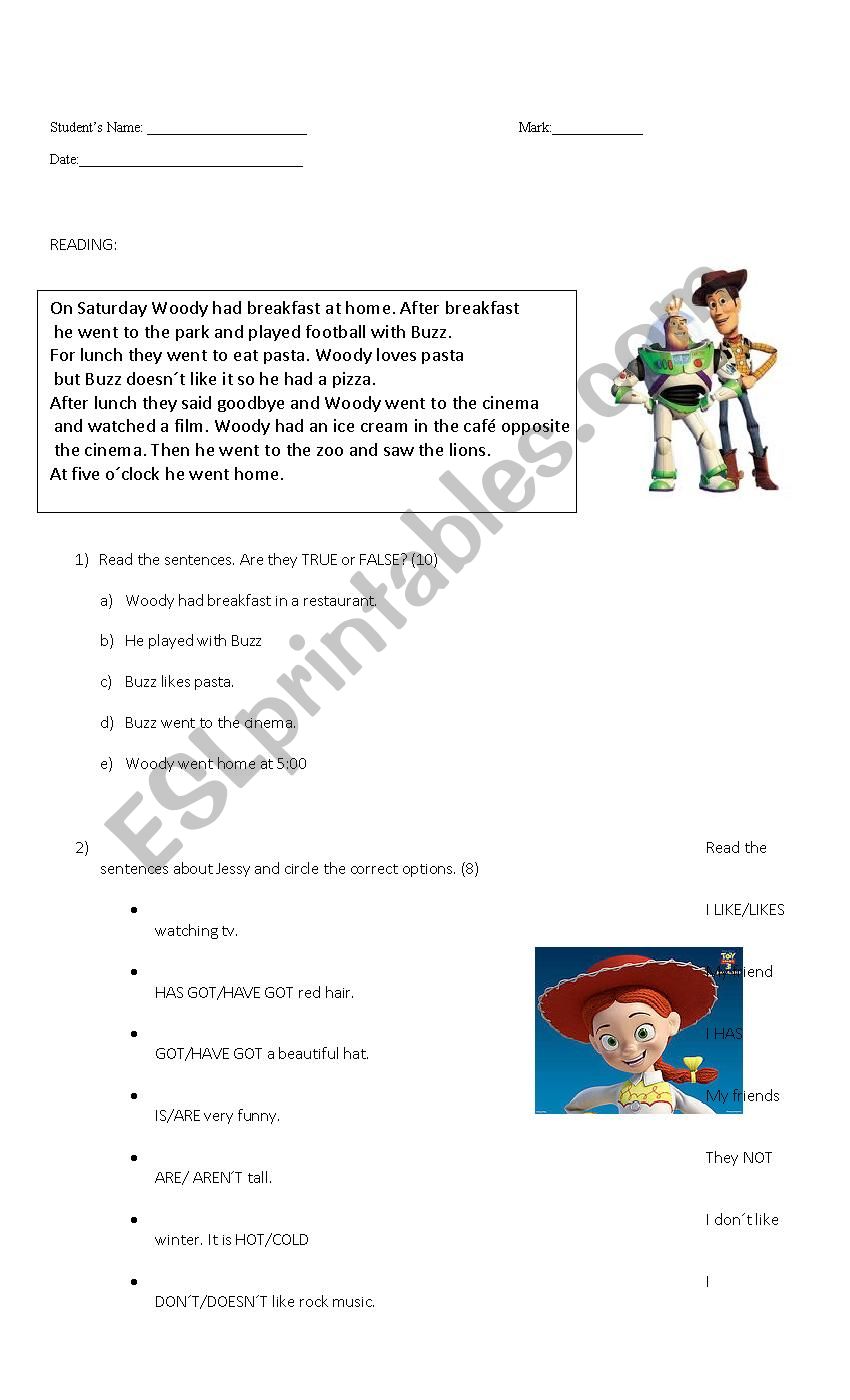 simple present worksheet