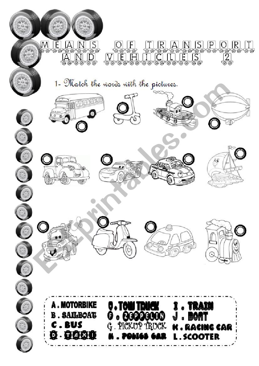 Means of Transport and Vehicles (2/2) + Keys