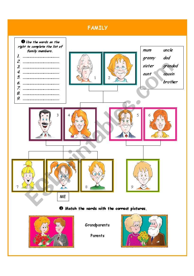 Family worksheet