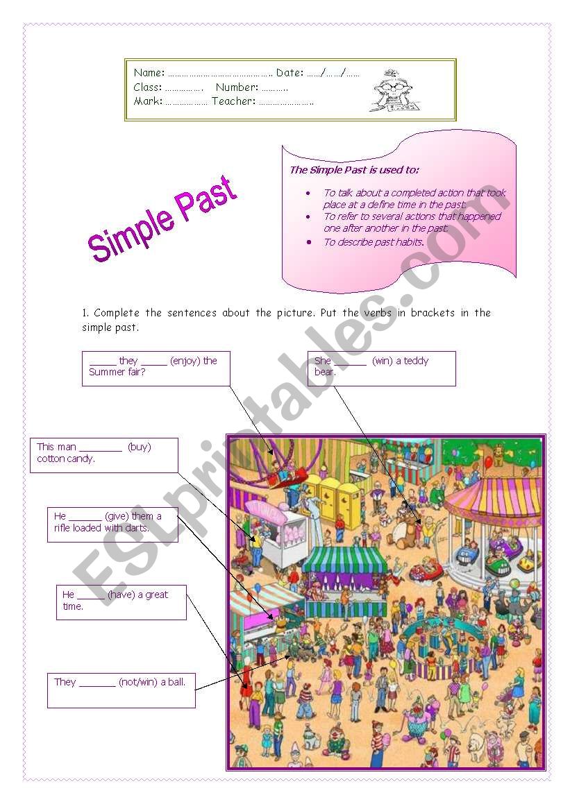 Simple Past worksheet