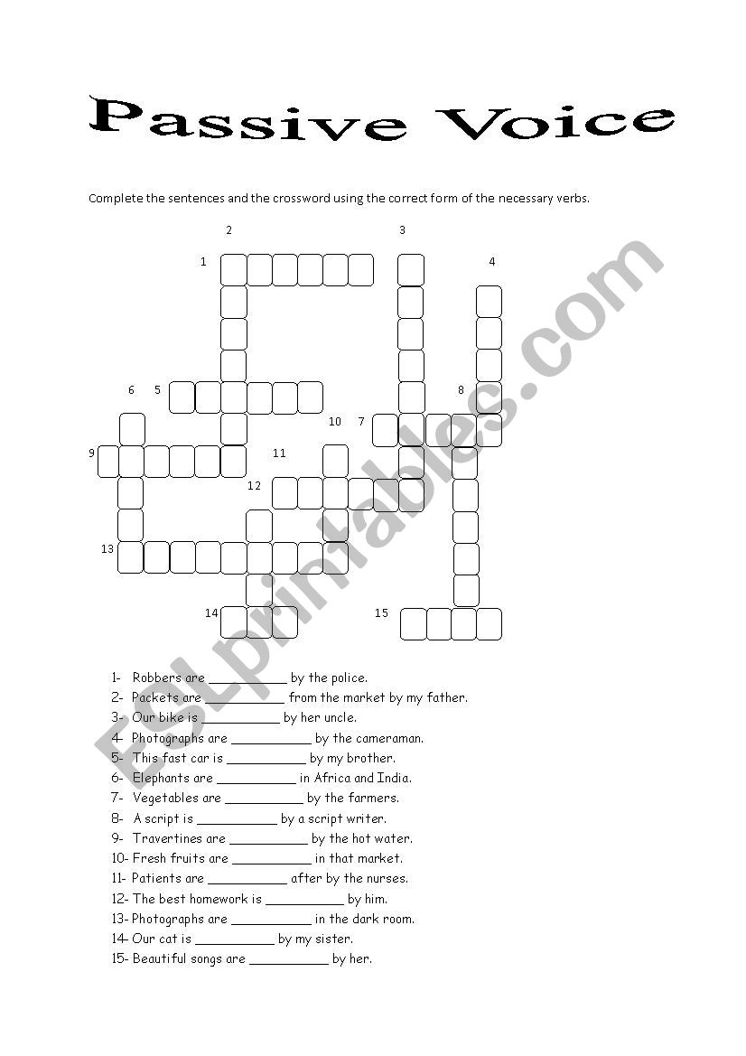 PASSIVE VOICE worksheet