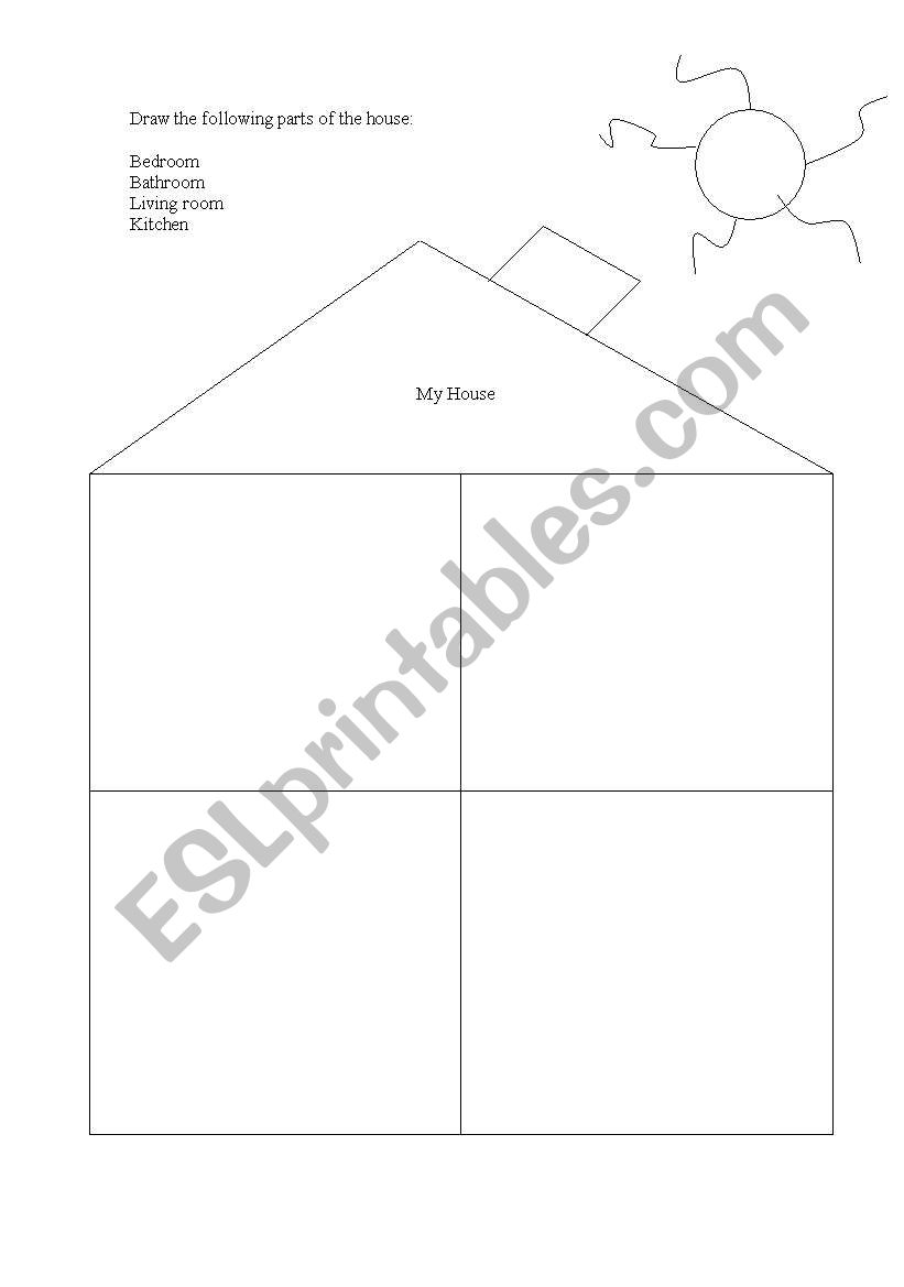 Parts of the house worksheet