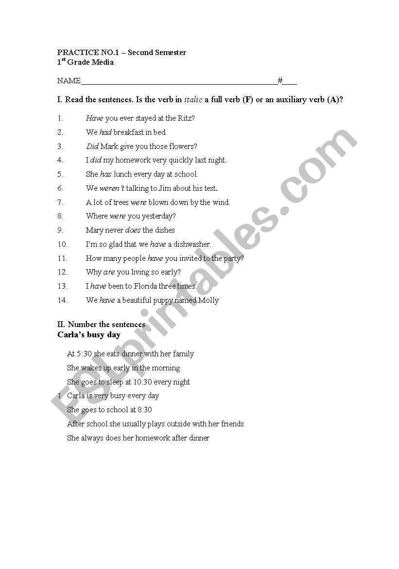 Simple Present I worksheet