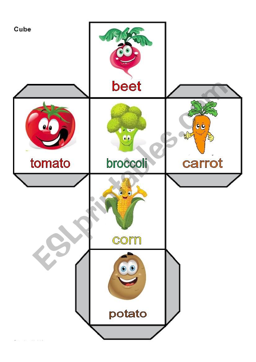 Vegetable Cube 1 worksheet