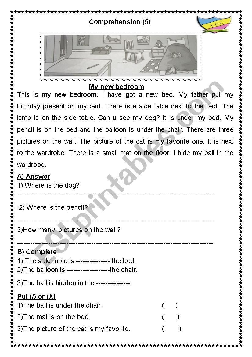 reading worksheet