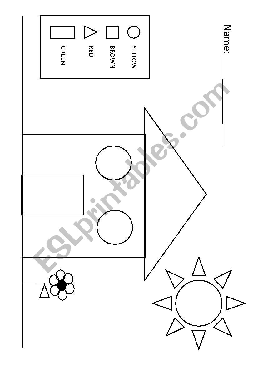 Painting shapes worksheet