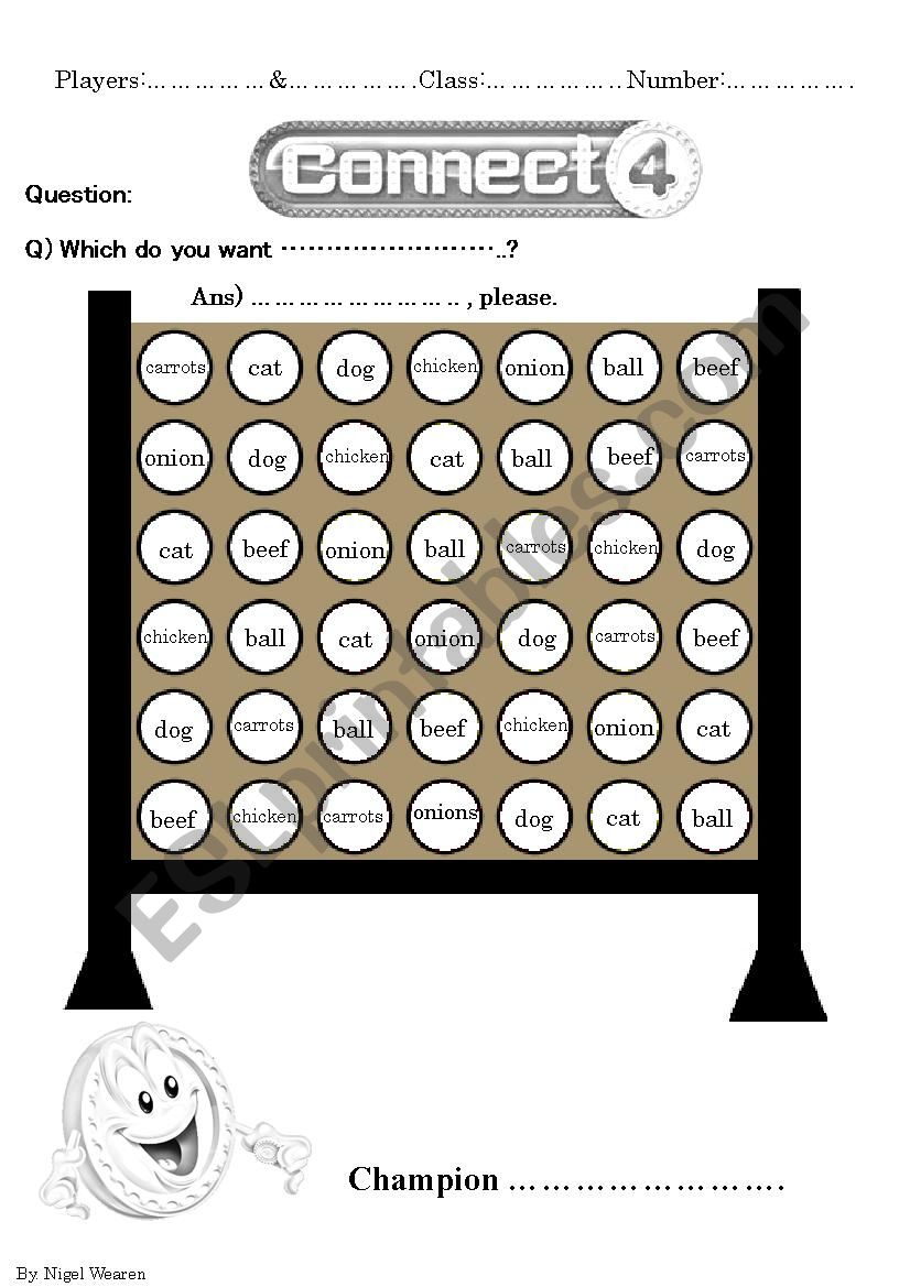 Connect 4_Language practise game