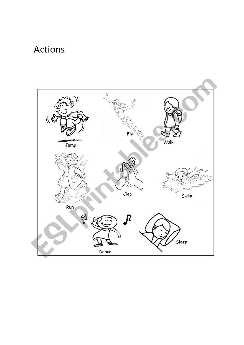 actions worksheet