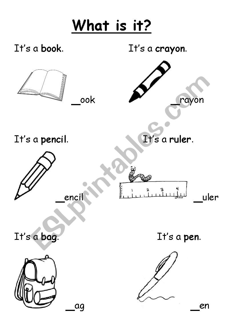 What is it? worksheet