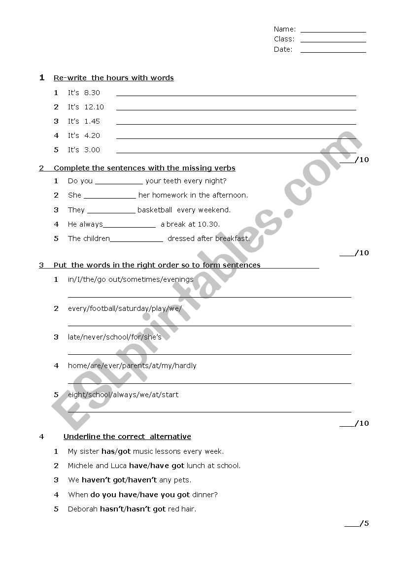 TEST ABOUT ROUTINE- FREQUENCY ADVERBS