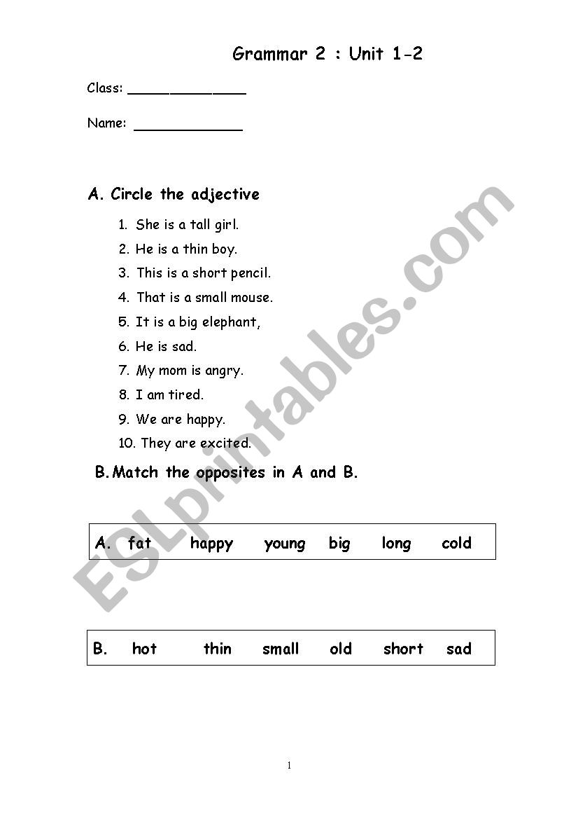 grammar practice worksheet