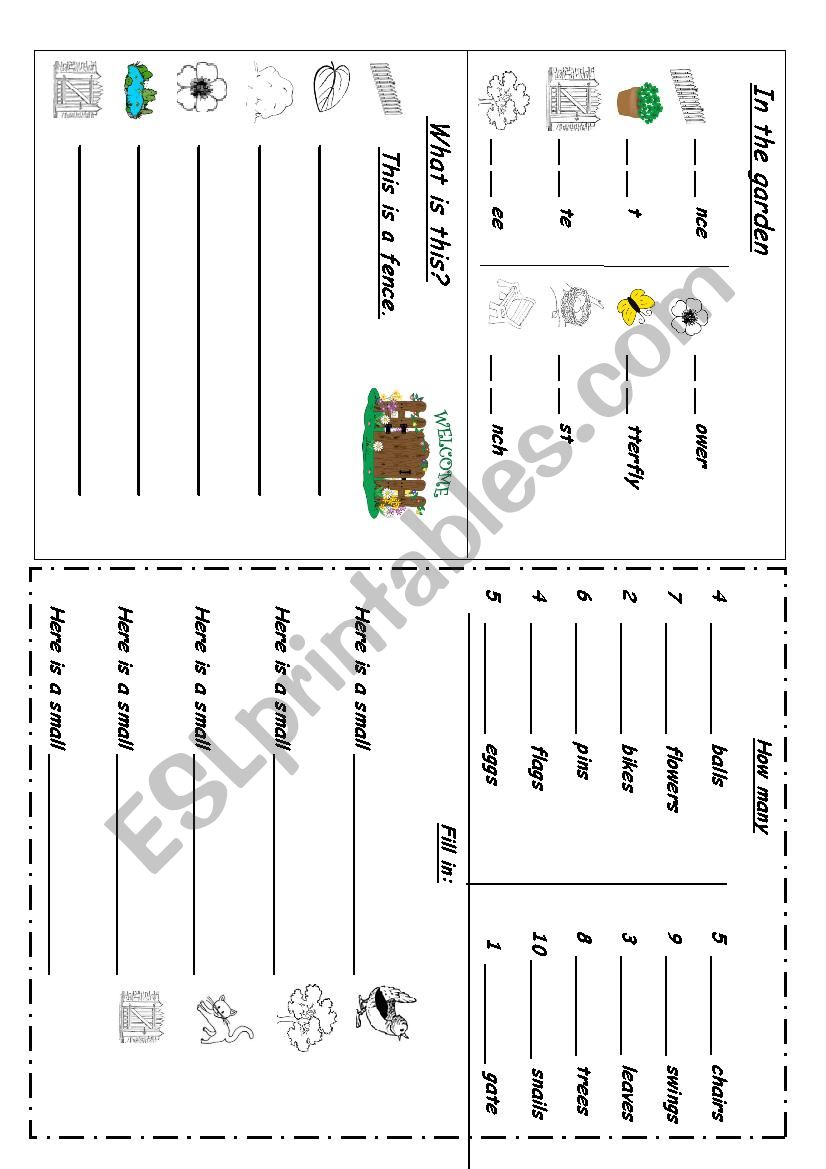 In the garden worksheet