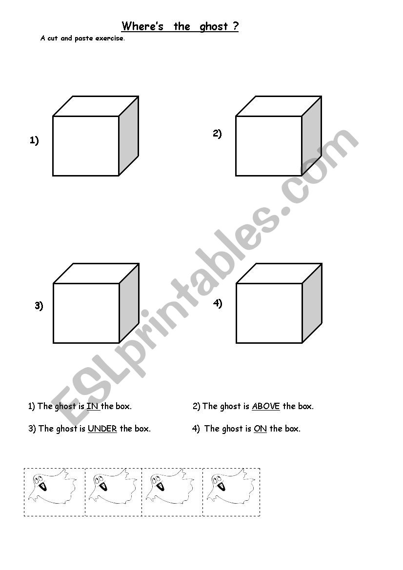 Wheres the ghost? worksheet