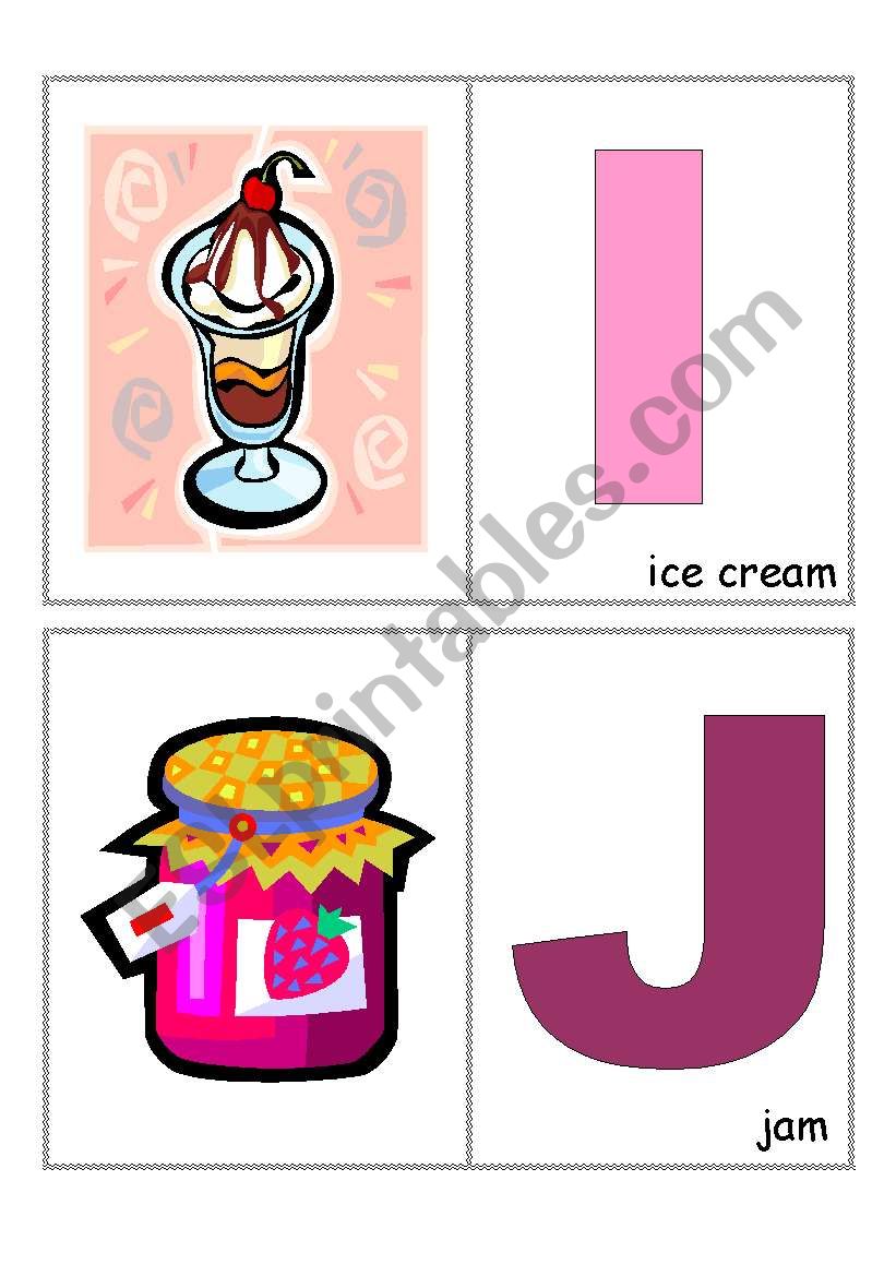 Alphabet I-L worksheet