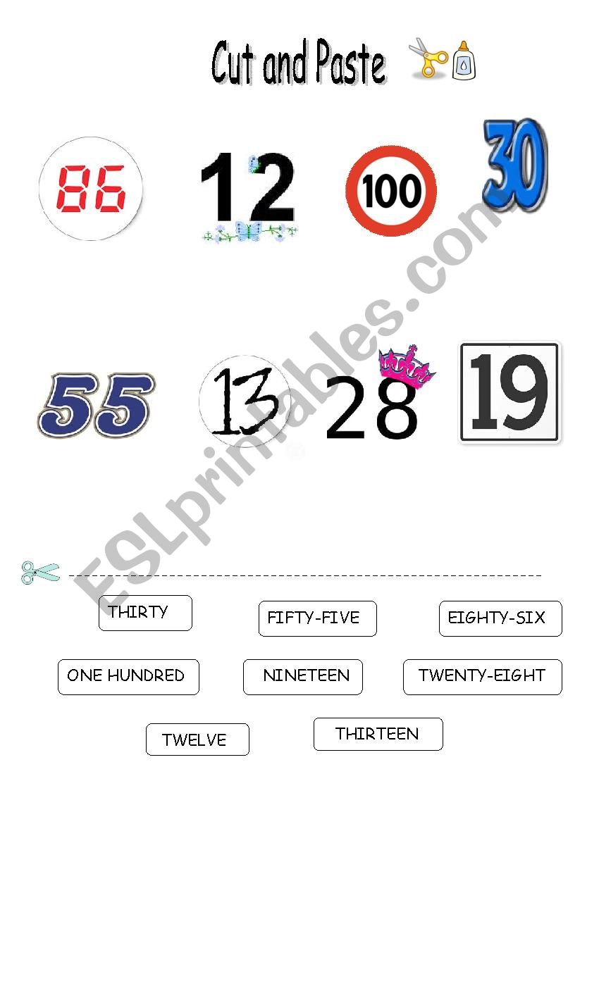 Cut & Paste worksheet