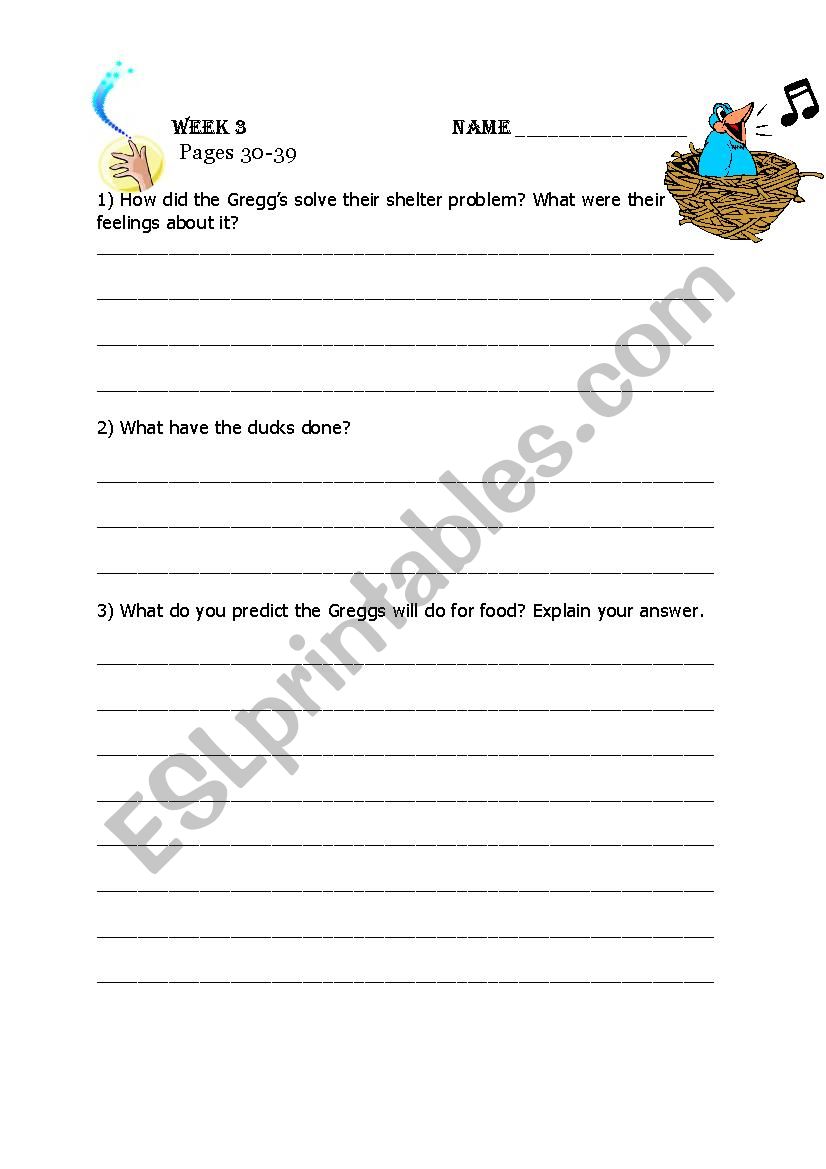 The Magic Finger 3b worksheet