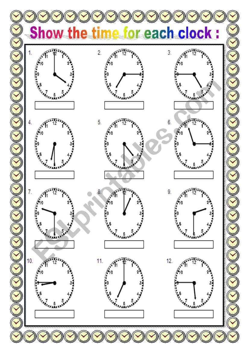 time worksheet