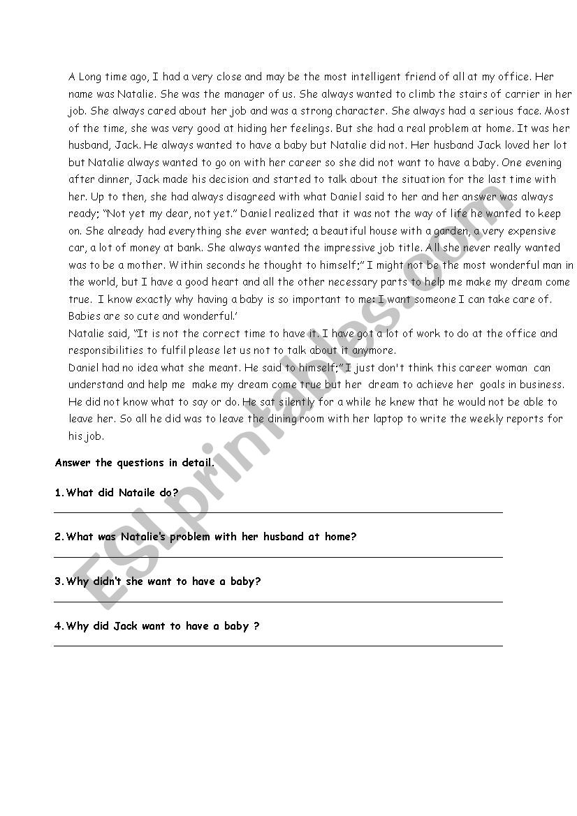 Past Simple Reading worksheet