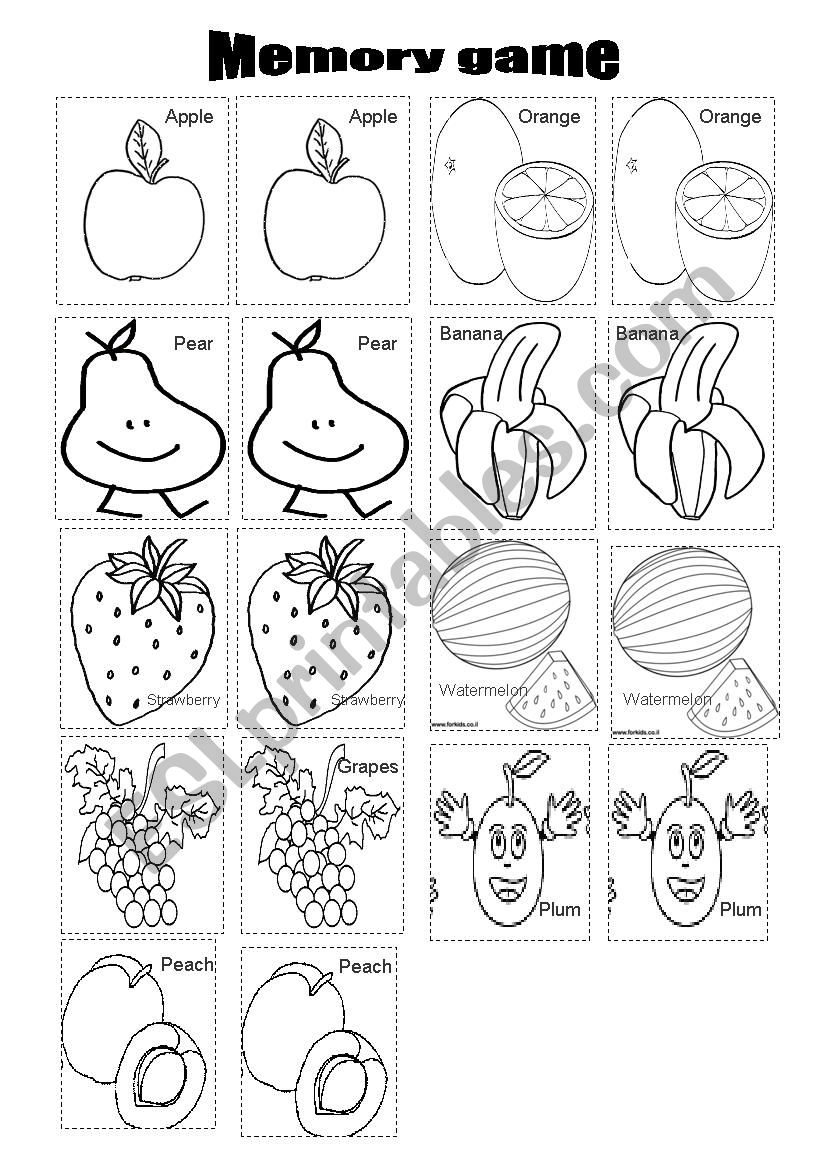 fruit worksheet