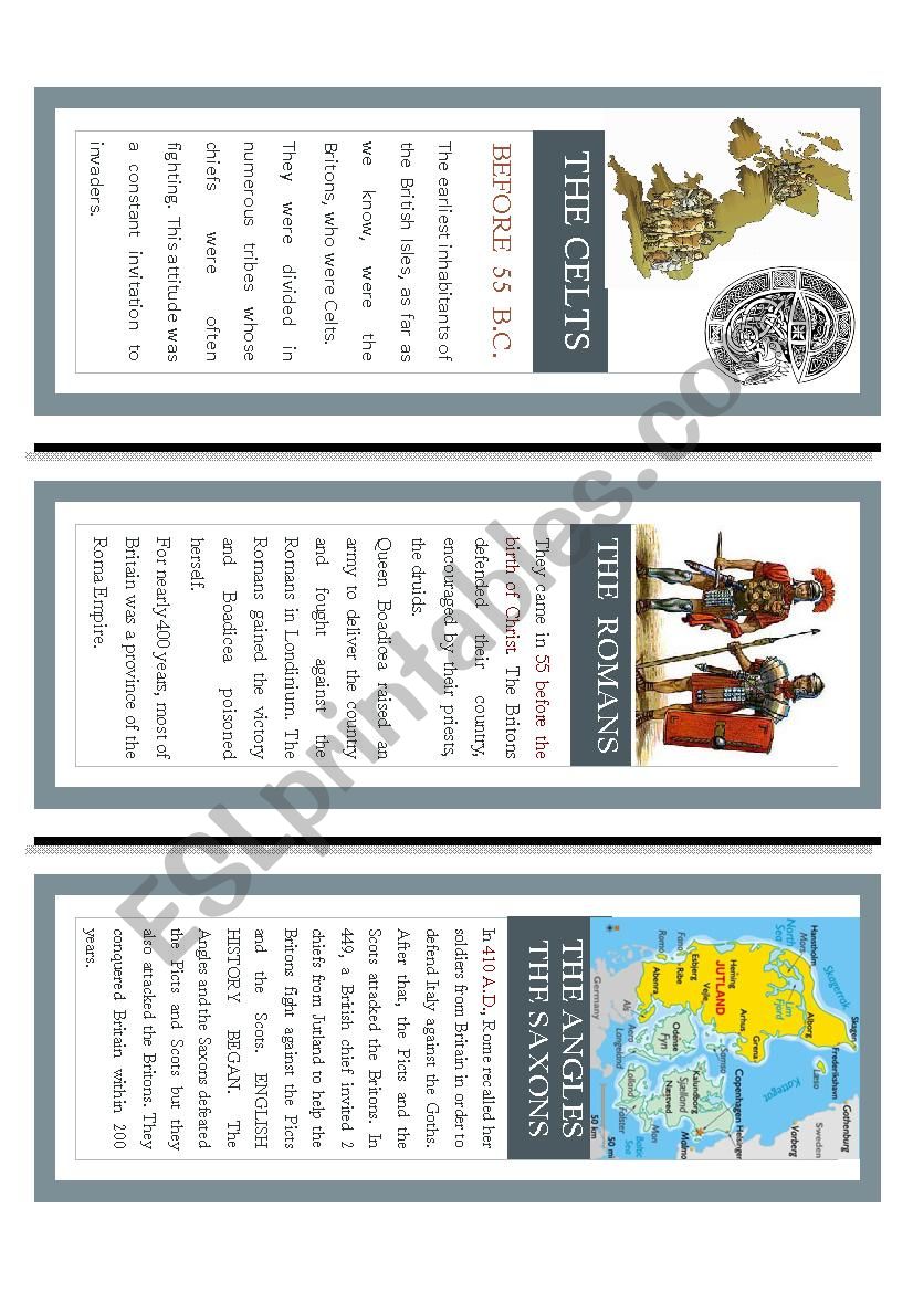 An outline of British History worksheet