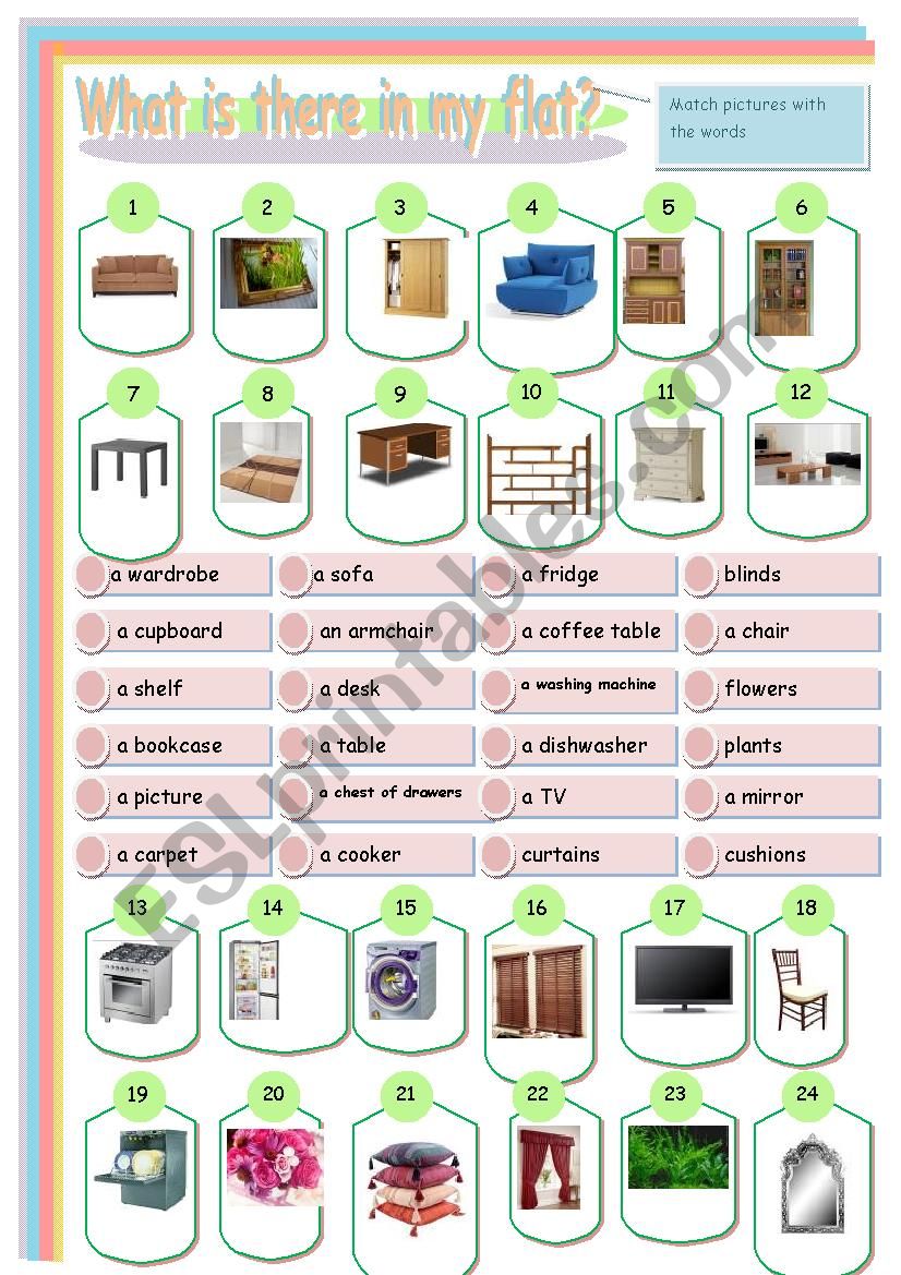 what is there in my flat? worksheet