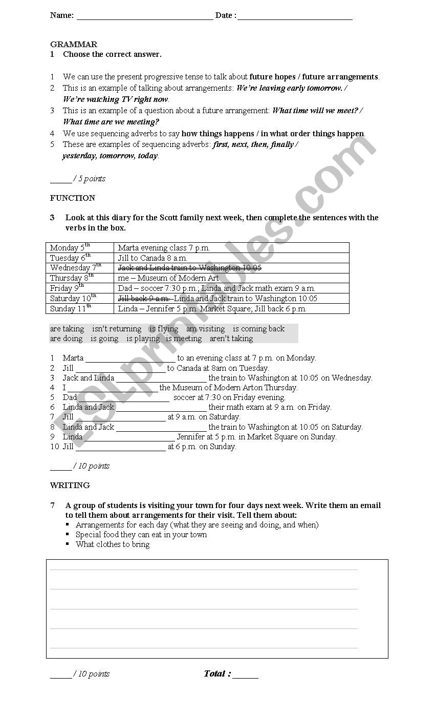 Grammar Practice Progressive worksheet