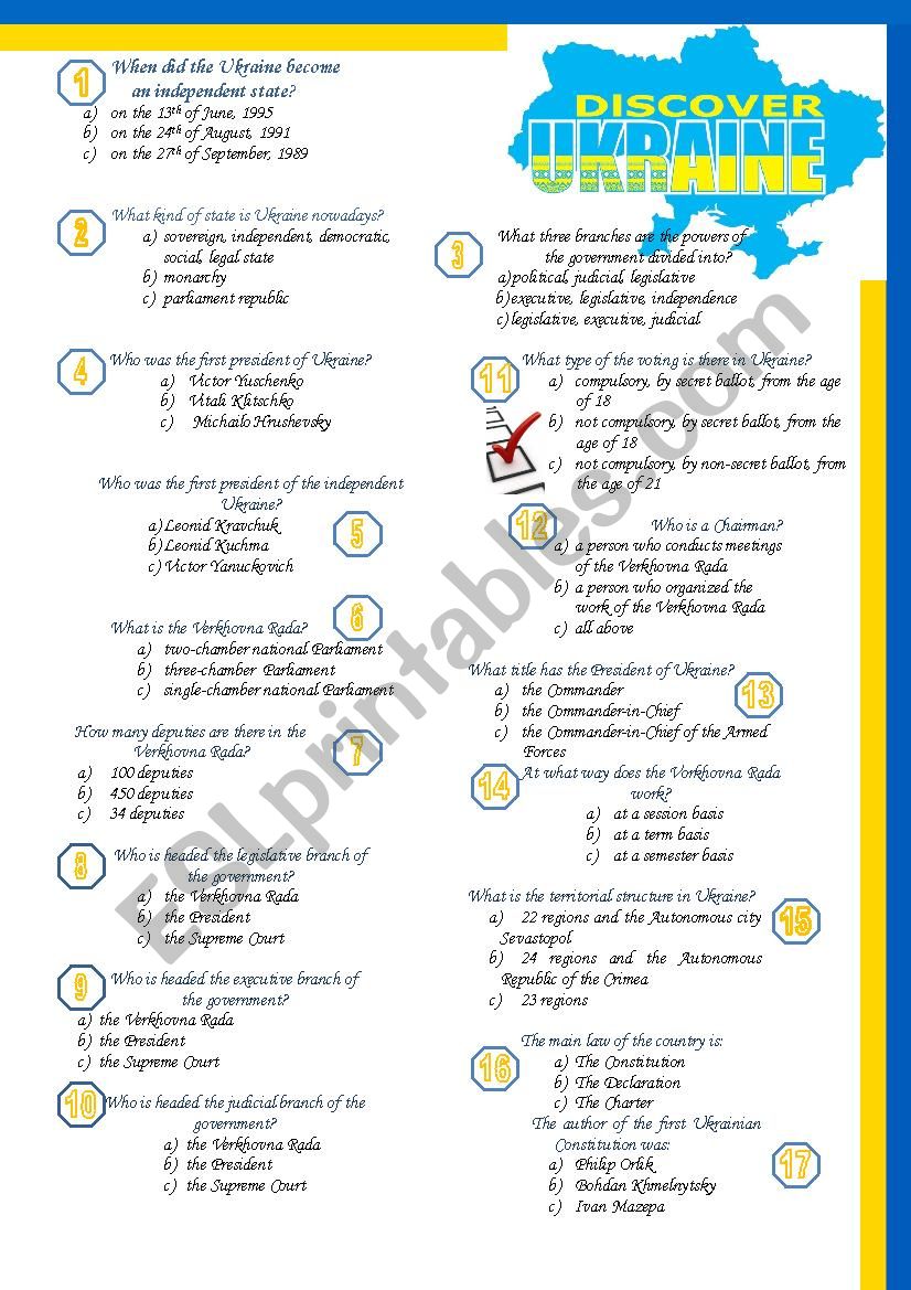 quize_about_Ukraine worksheet