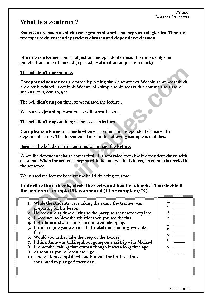 sentence-making-worksheets-for-6th-grade-your-home-teacher