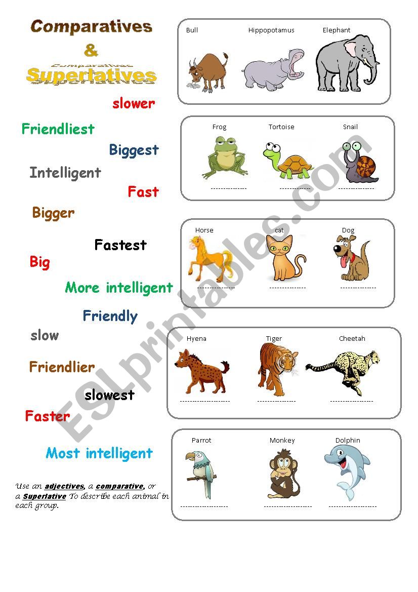 comparatives & superlatives -useful-