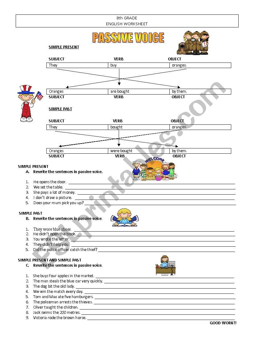 Passive Voice worksheet