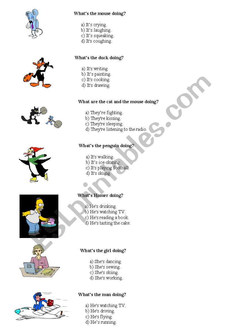 Present Continuous-(part 2) worksheet