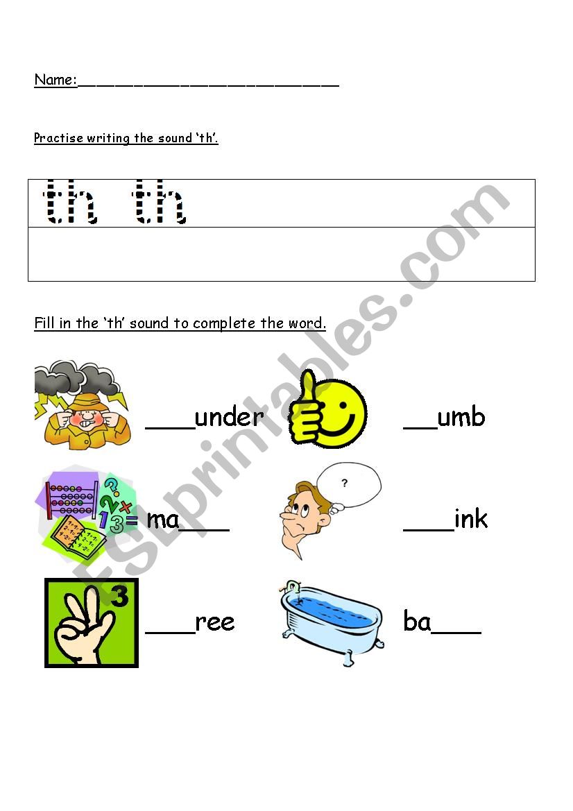 th worksheet worksheet