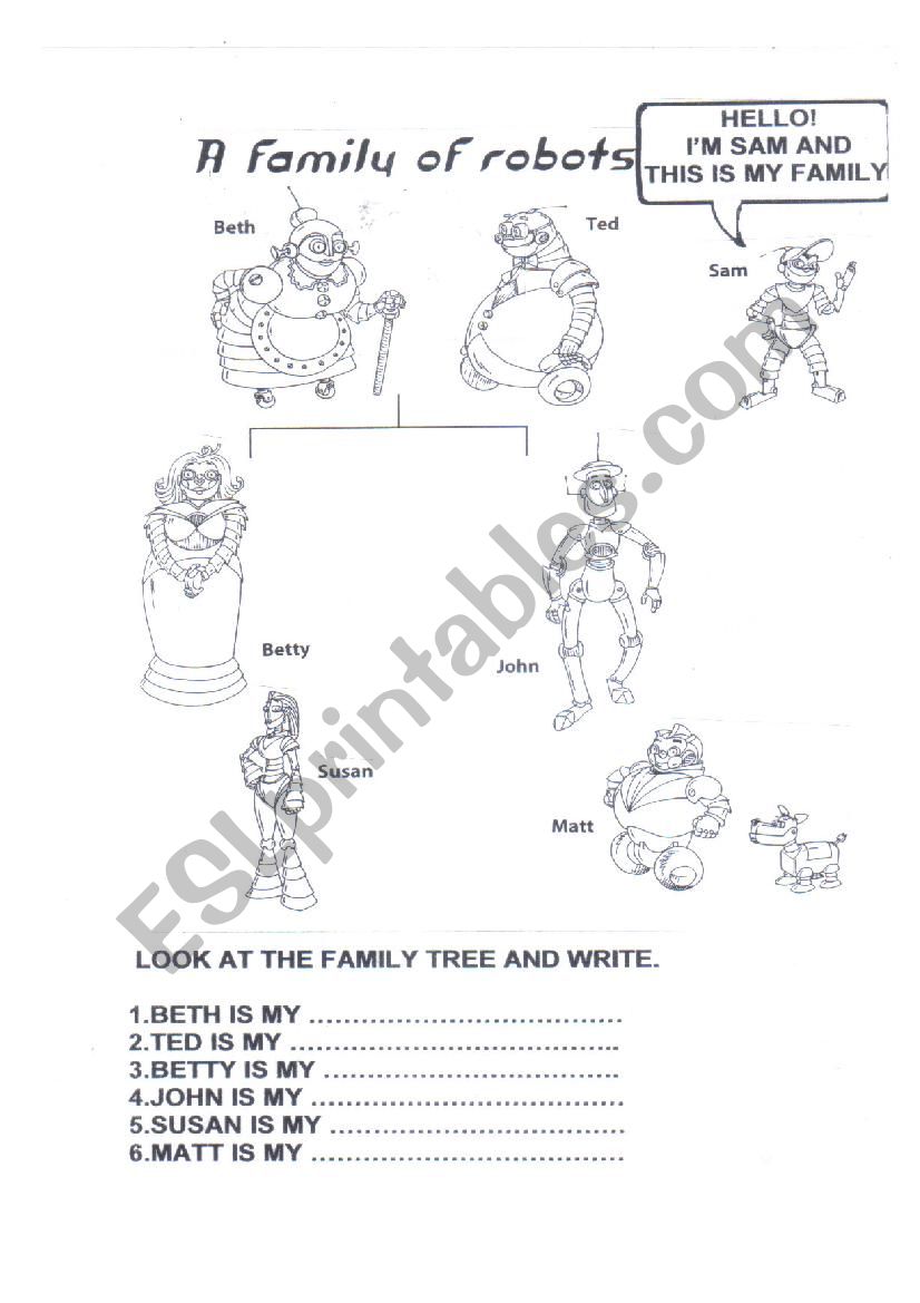 the family worksheet