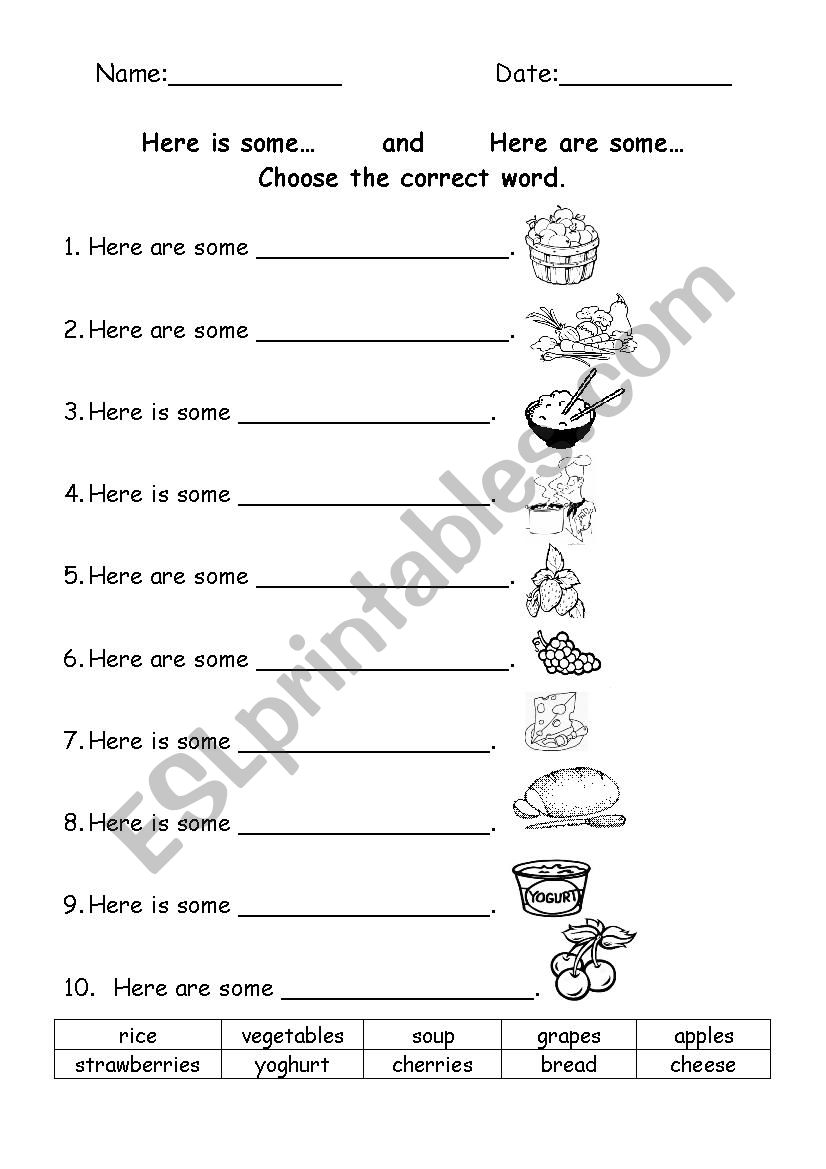 Here is ... Here are worksheet