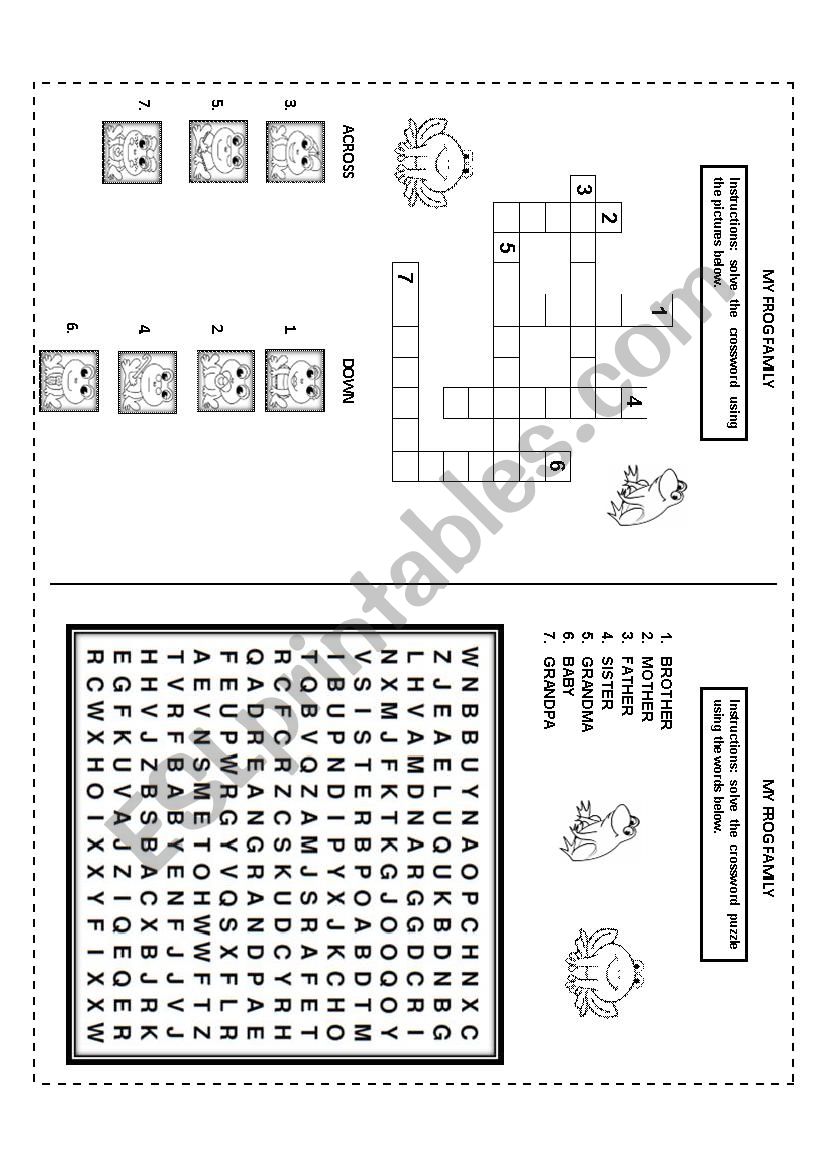 MY FROG FAMILY: PART III worksheet