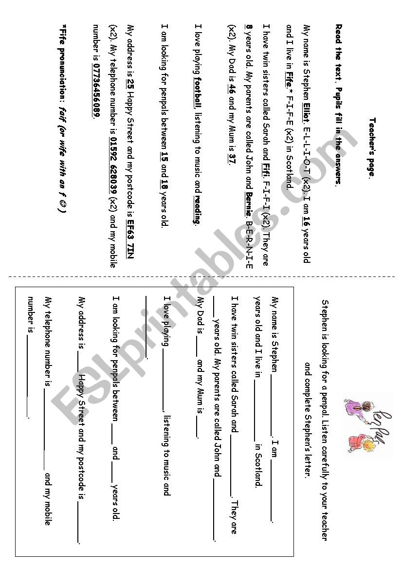 Numbers activity for beginners