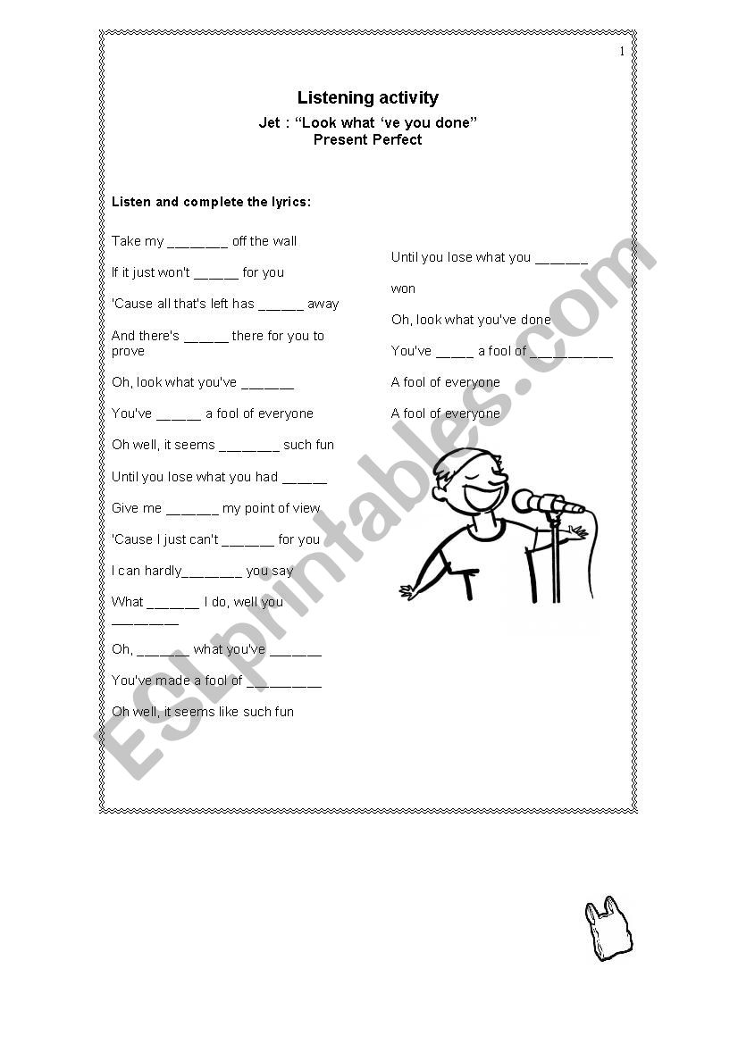 Lyrics Look what you have done