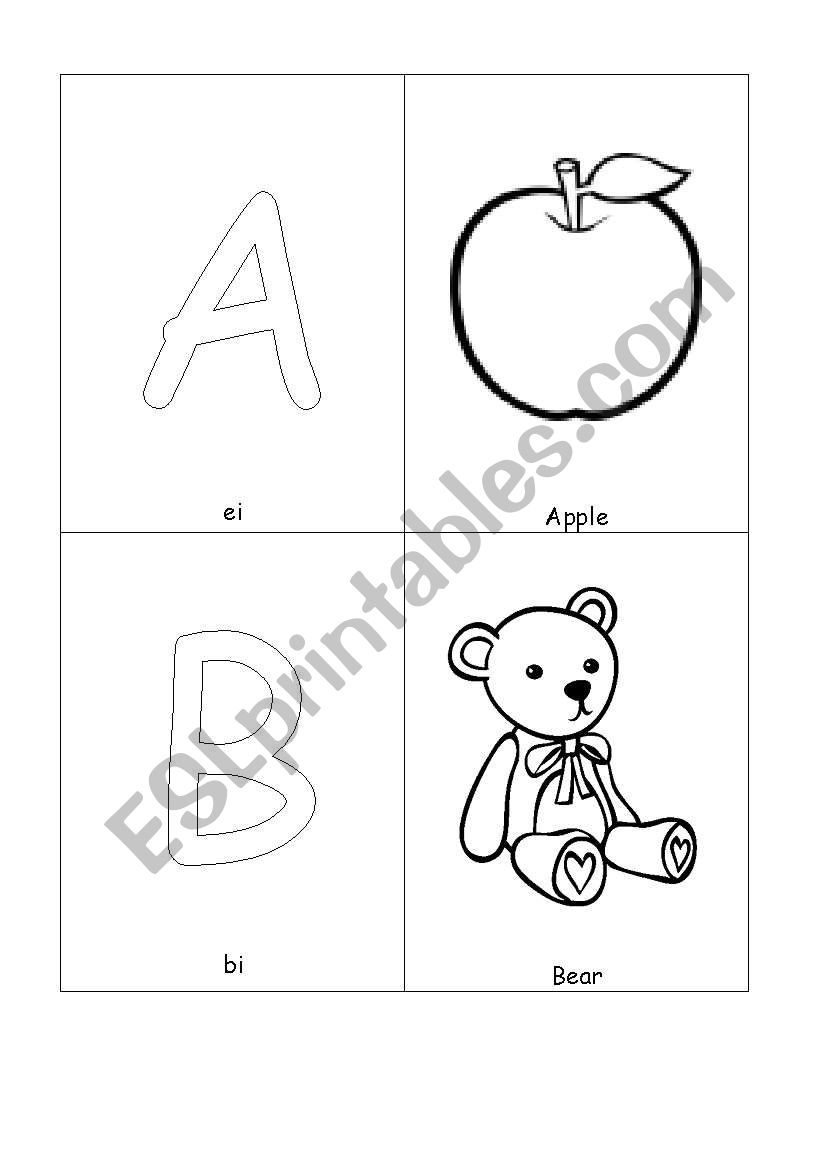 alphabet flash-cards worksheet