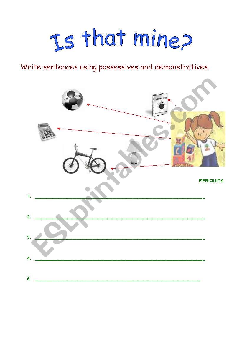 possessive adjectives: her worksheet