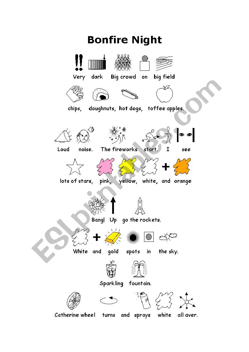 bonfire night worksheet