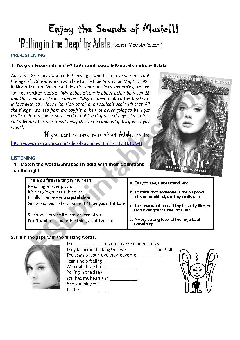 Enjoy the sounds of music! AdeleÂ´s song