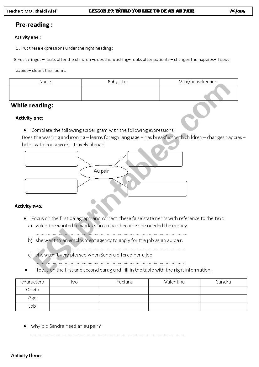 lesson 27 worksheet