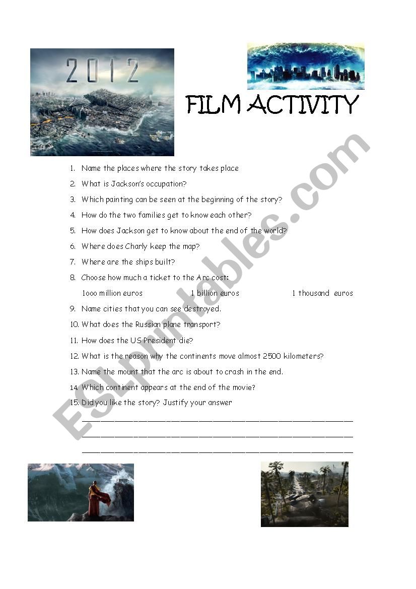Film 2012 worksheet