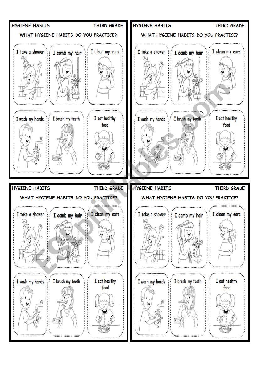 Hygiene habits worksheet