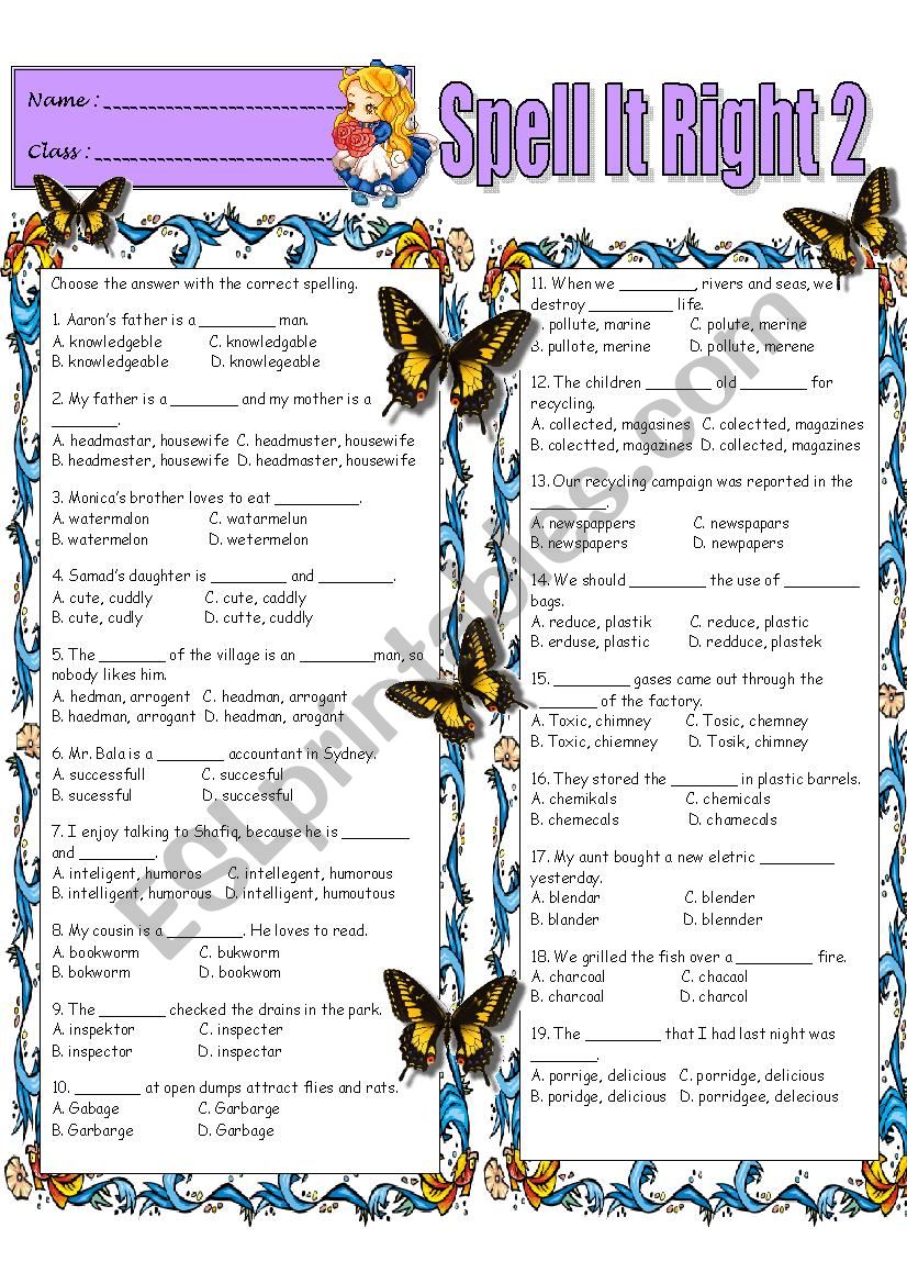 Spell It Right For Intermediate