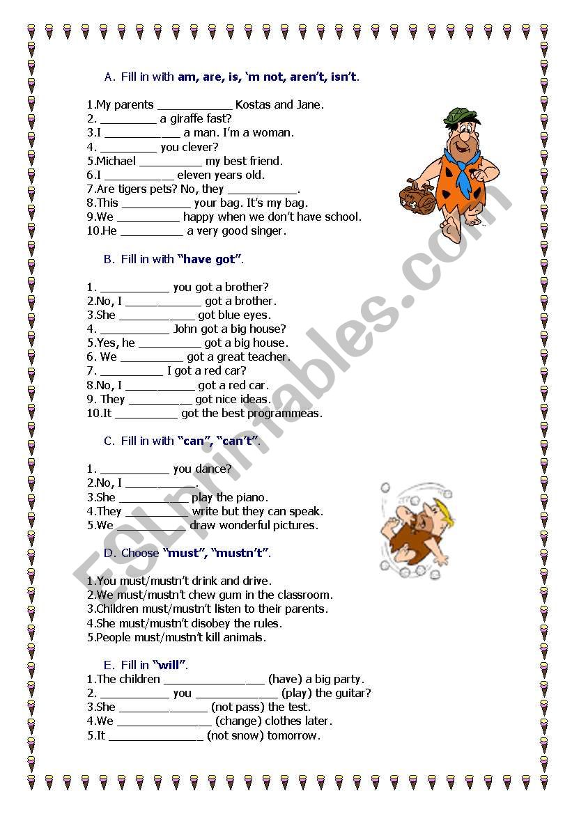 JUNIOR GRAMMAR TEST worksheet