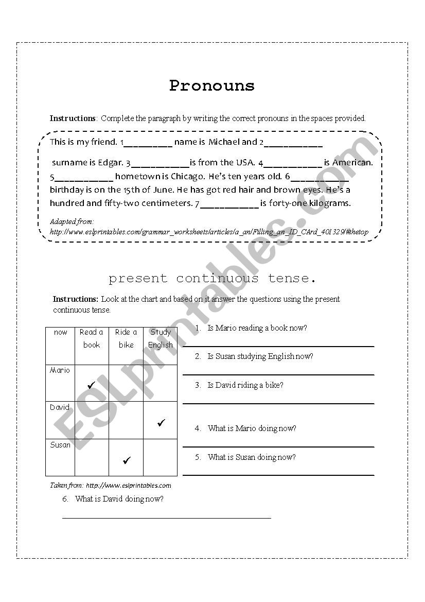 Worsheet worksheet